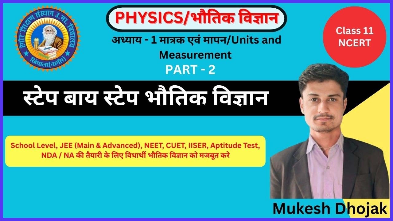 Physics Chapter – 1 | मात्रक और मापन (Units & Measurement) By Mukesh Dhojak | TEG KHINYALA