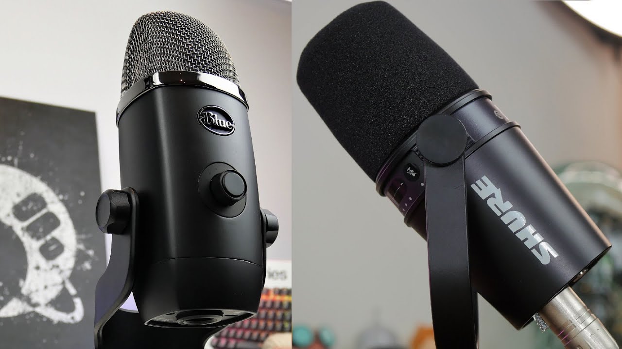 Shure MV7 microphone vs Blue Yeti X (Nano and standard Yeti)