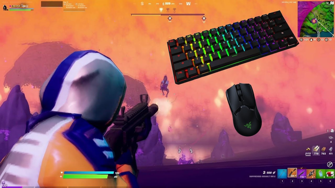 Fortnite ASMR🤩Satisfying Gateron Ink V2 Switches Gameplay🎧 Smooth 4K 144FPS