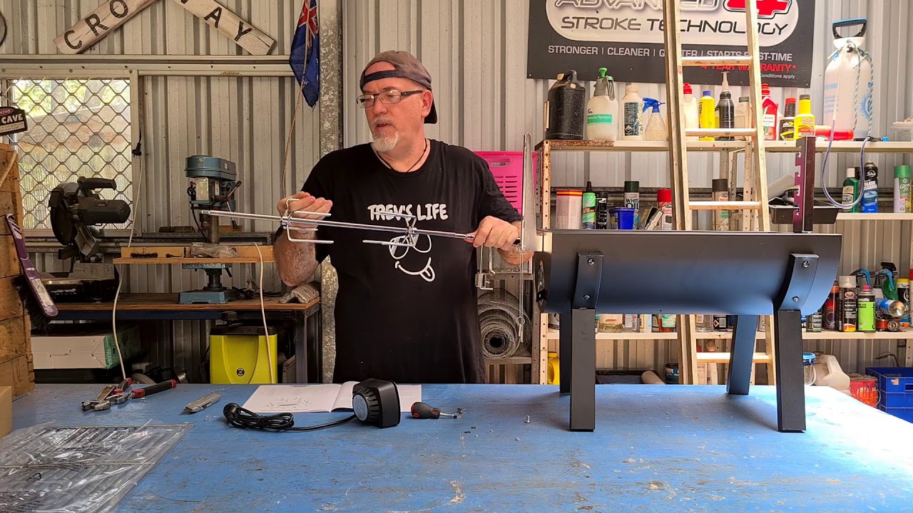 jumbuck Rondo Small Charcoal Spit Roaster assembly video