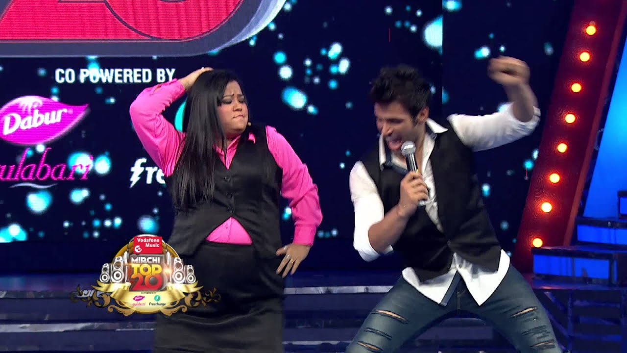 Bharti Singh shakes a leg with Rithvik Dhanjani at Mirchi Top 20 Countdown!