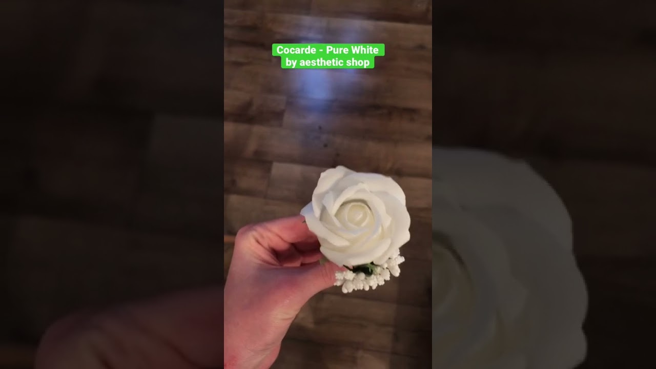 Cocarde / Flori de pus in piept - Pure White by aesthetic shop