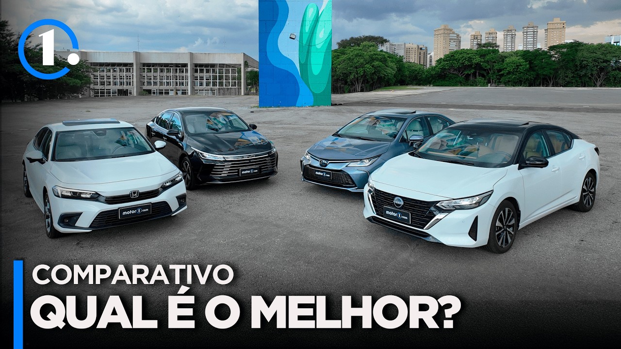 QUAL SEDÃ MÉDIO É MELHOR? Nissan, Honda, Toyota e BYD - QUAL LEVAR PRA CASA?