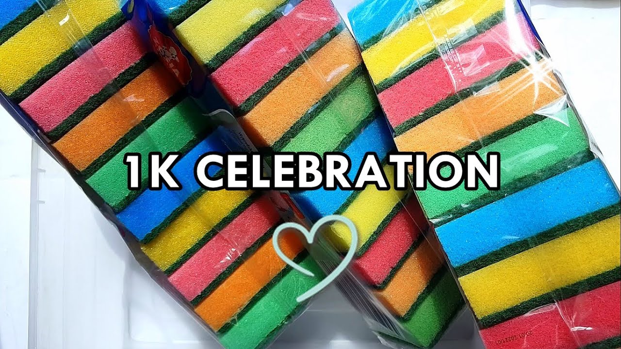 1K CELEBRATION  🎉 - Drunk* (jelly) sponges ripping + DRY squeezing+ |WATCH IN HD| ig @asmr_by_ann