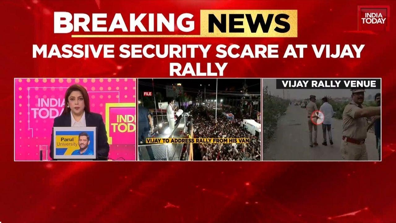 Gunman Stopped at TVK Puducherry Rally: Massive Security Scare at Vijay&rsquo;s Public Meet | India Today