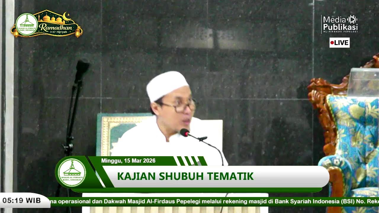 🔴KAJIAN TEMATIK - USTADZ PROF. DR. H. MENACHEM ALI, MA