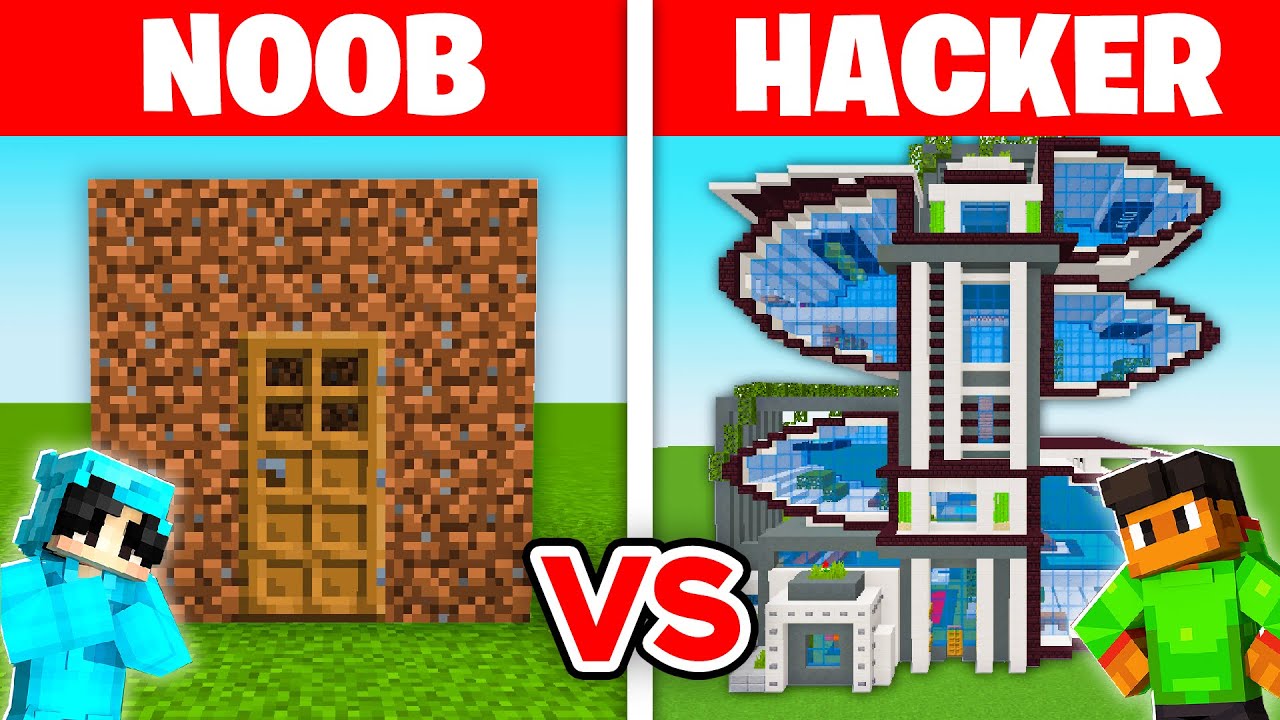 NOOB vs HACKER: I Cheated in a Build Challenge in Minecraft