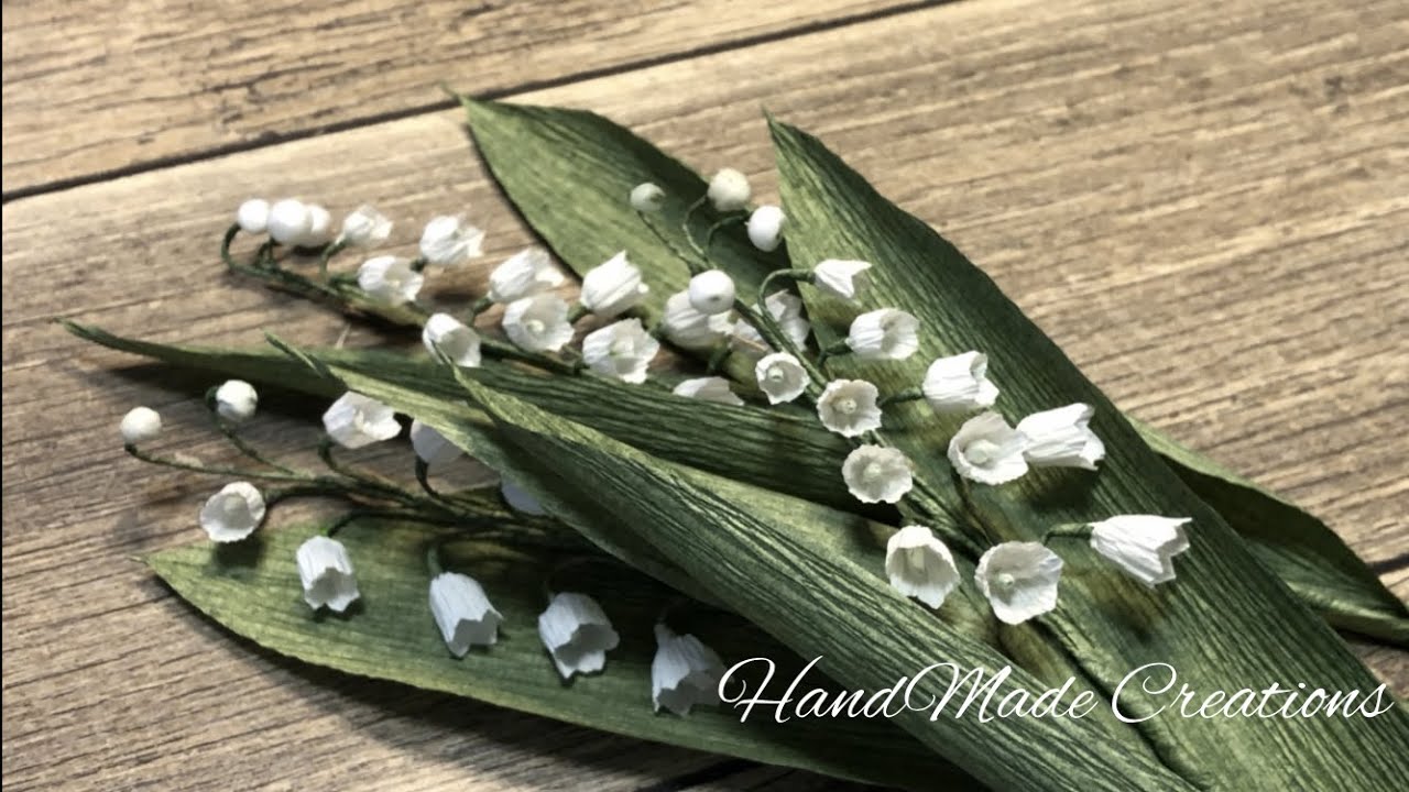 Ландыши из гофрированной бумаги//Мастер-класс//  Lilies of the valley//DIY