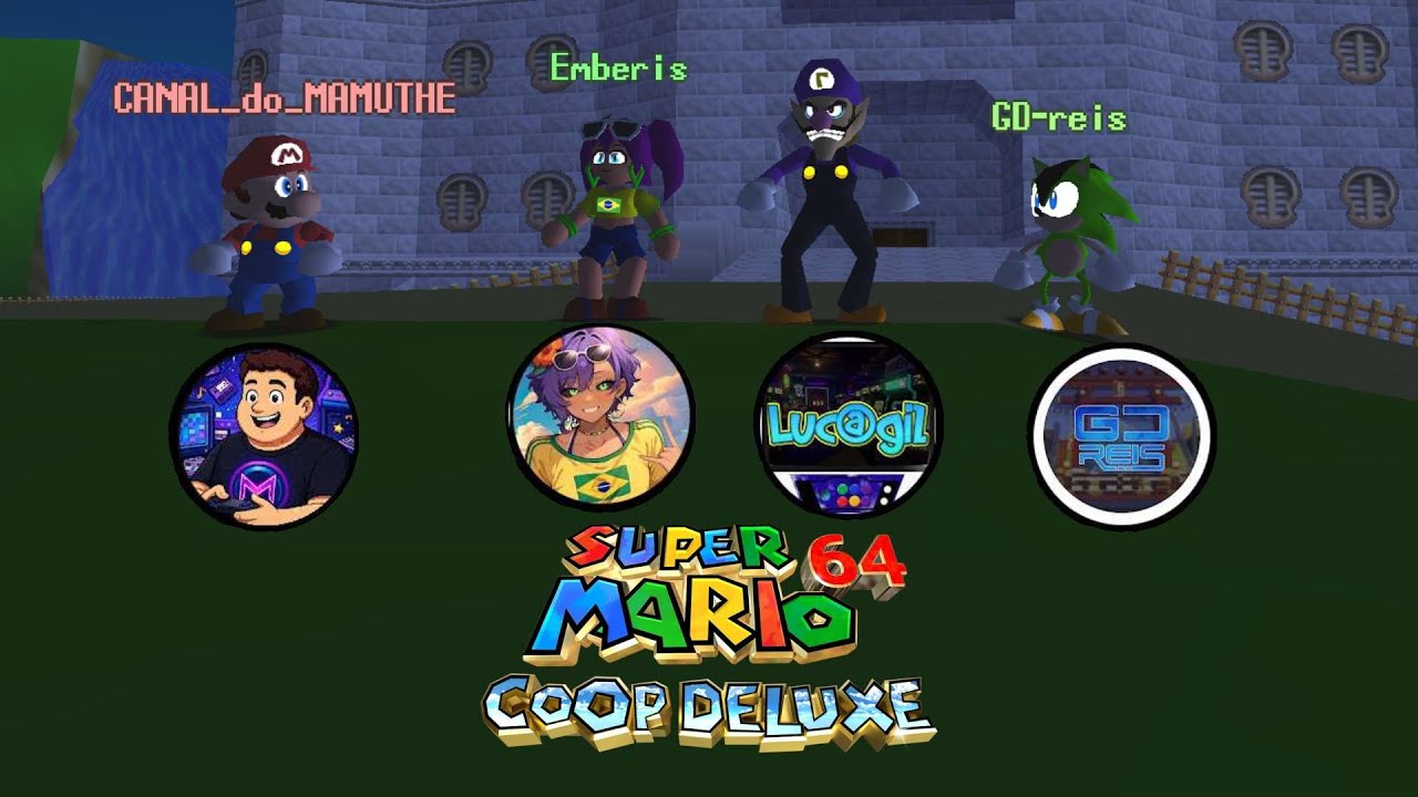 Super Mario 64 co-op com @canaldomamuthe @GD-reis @TheNoxSquad