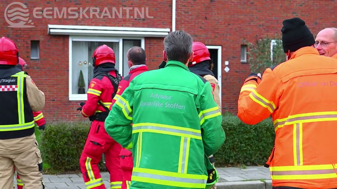 Brandweer Wagenborgen uitgerukt voor waterstoflekkage in woning