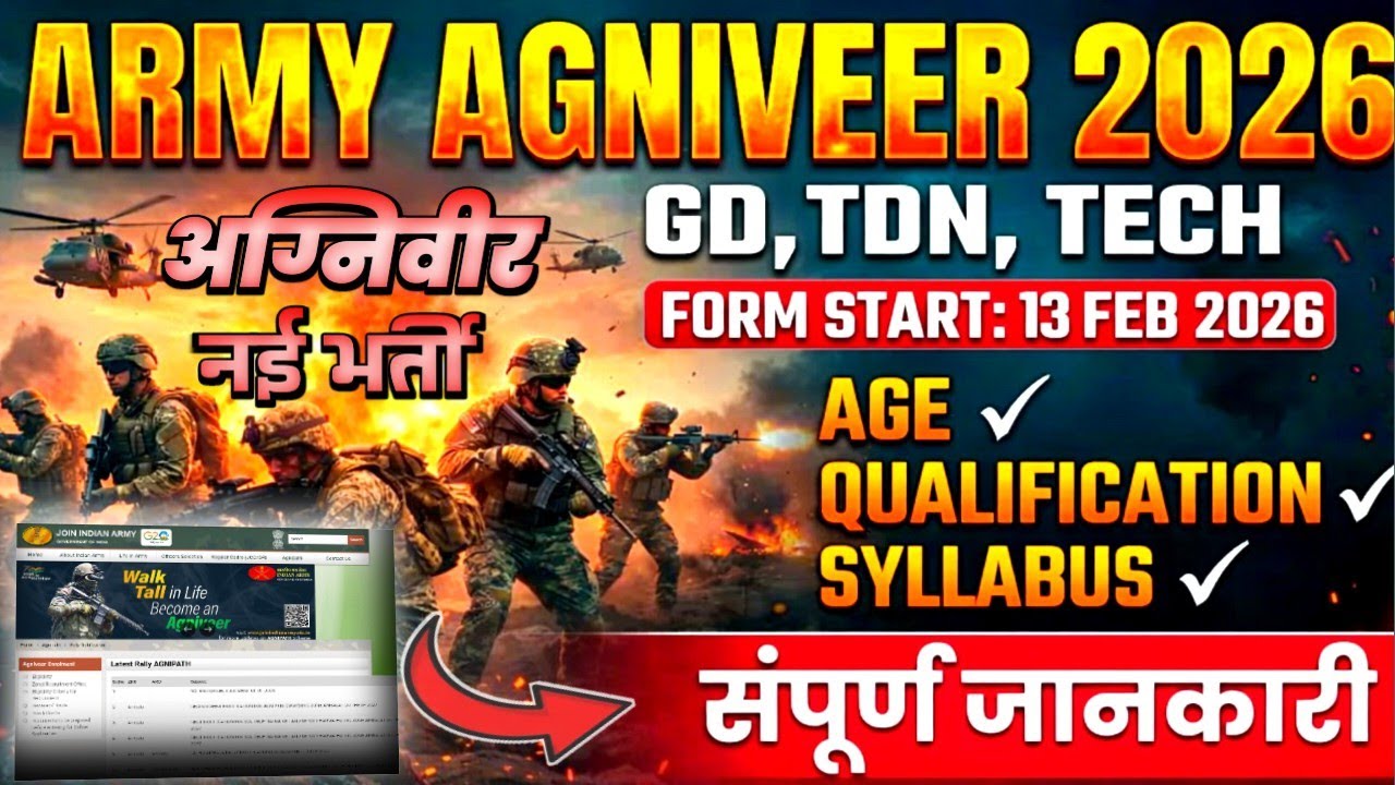Army Agniveer नई भर्ती 2026 || Army Agniveer Requirement 2026 || Age, Qualification, All Details