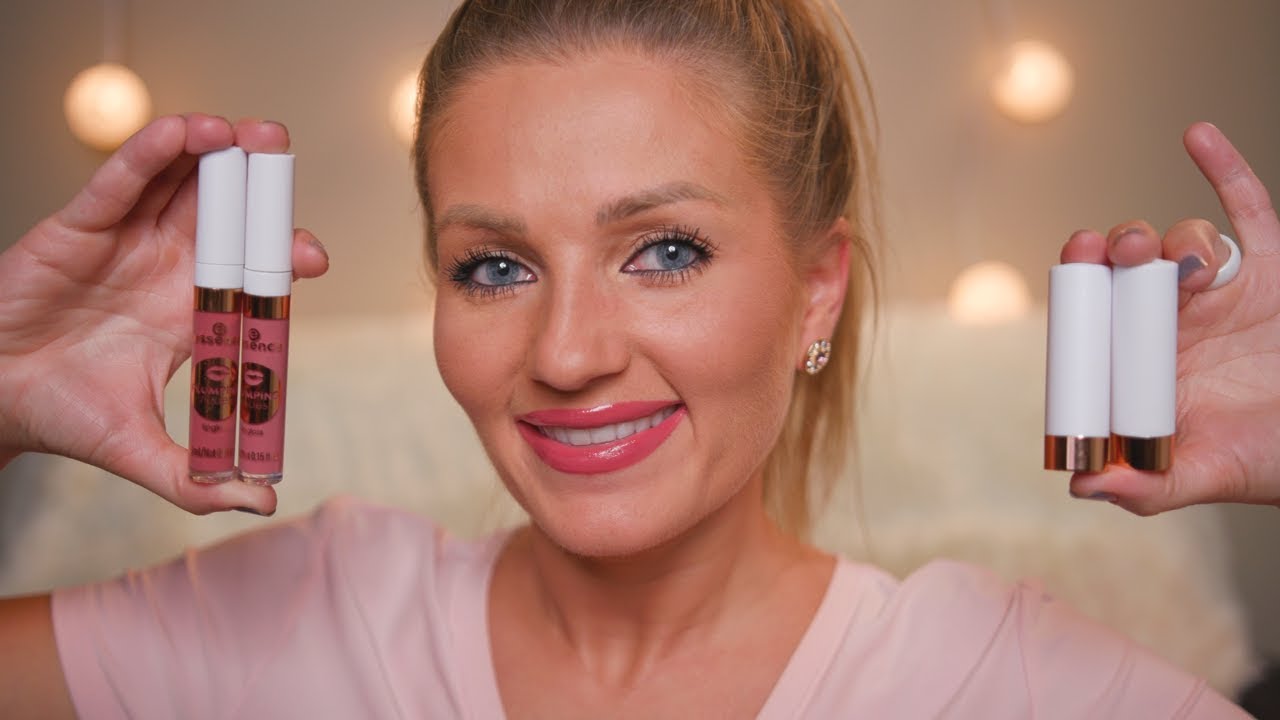 Essence Plumping Nude Lip Gloss & Nude Lipstick Swatches & Review