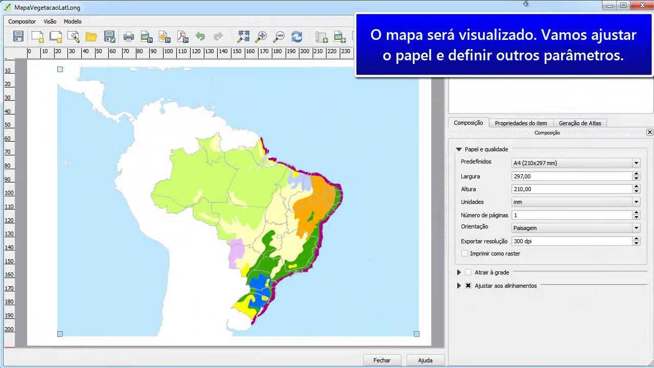 QGIS 2.0: Compositor de Impressão - Grade de Coordenadas