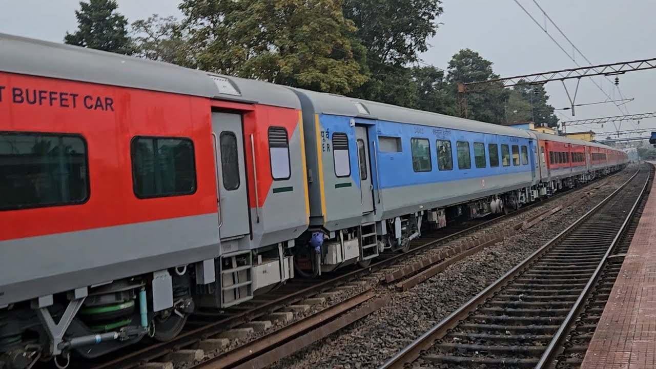 New LHB Train || Brand New Empty LHB Train At Pundooah Station || Linke Hofmann Busch