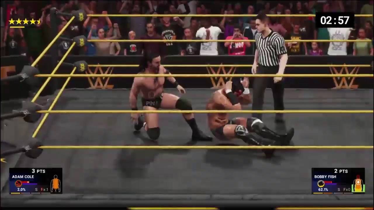Iron Man match Adam cole VS Bobby fish