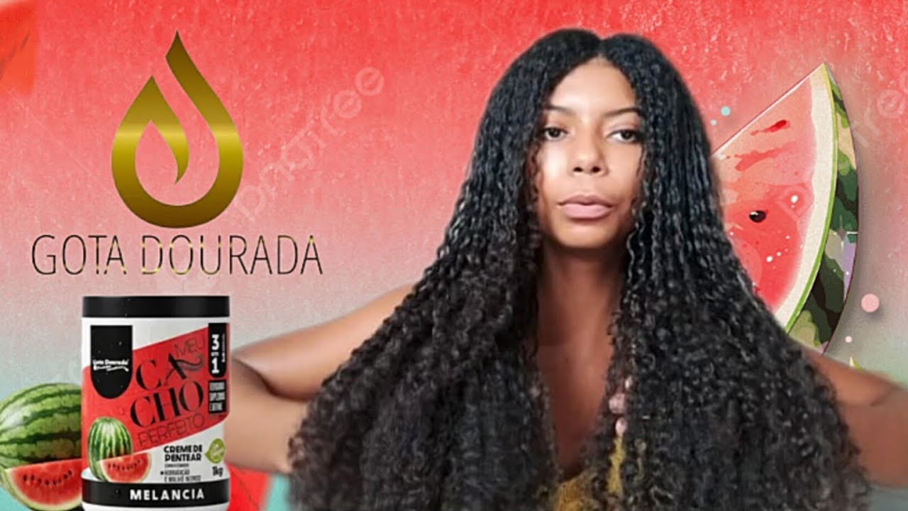 TESTANDO CREME DE🍉| combate o ressecamento dá brilho e definição.
