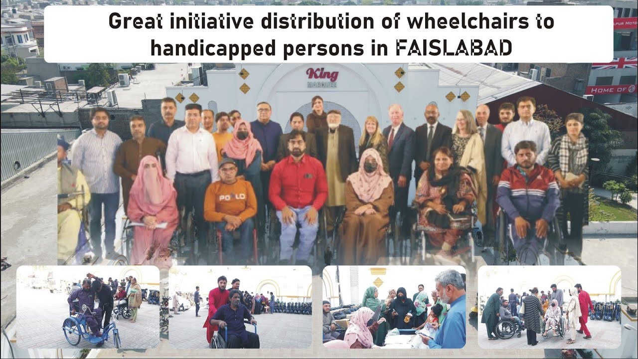 Great initiative distribution of wheelchairs to handicapped persons in FAISALABAD