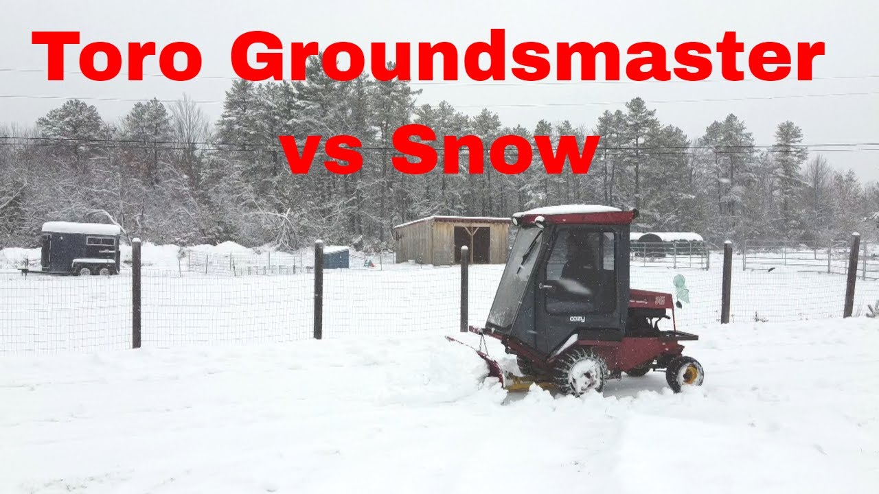 Toro Groundsmaster 345 Overview & Snow Plowing Farm! Drone Footage Ultimate Snow Plow Machine