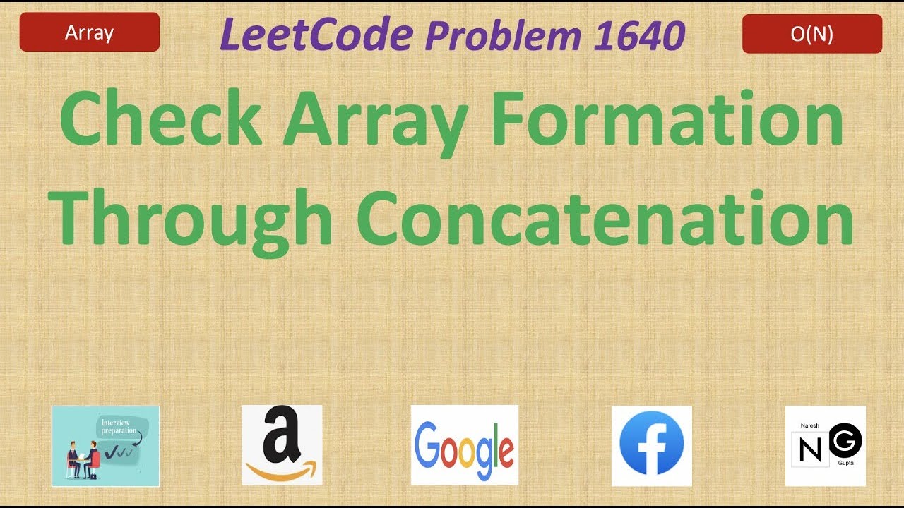 Check Array Formation Through Concatenation | Leetcode 1640 | Array