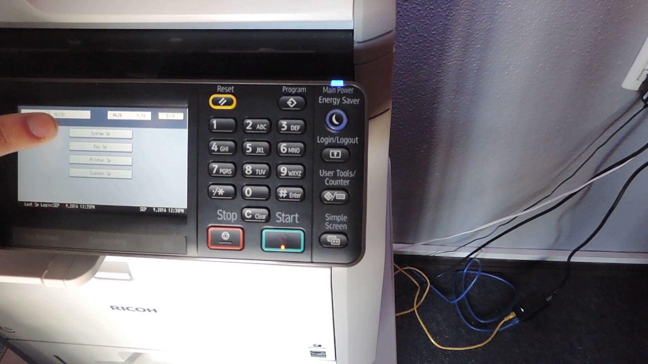 Ricoh SP4510 - Reset PCDU