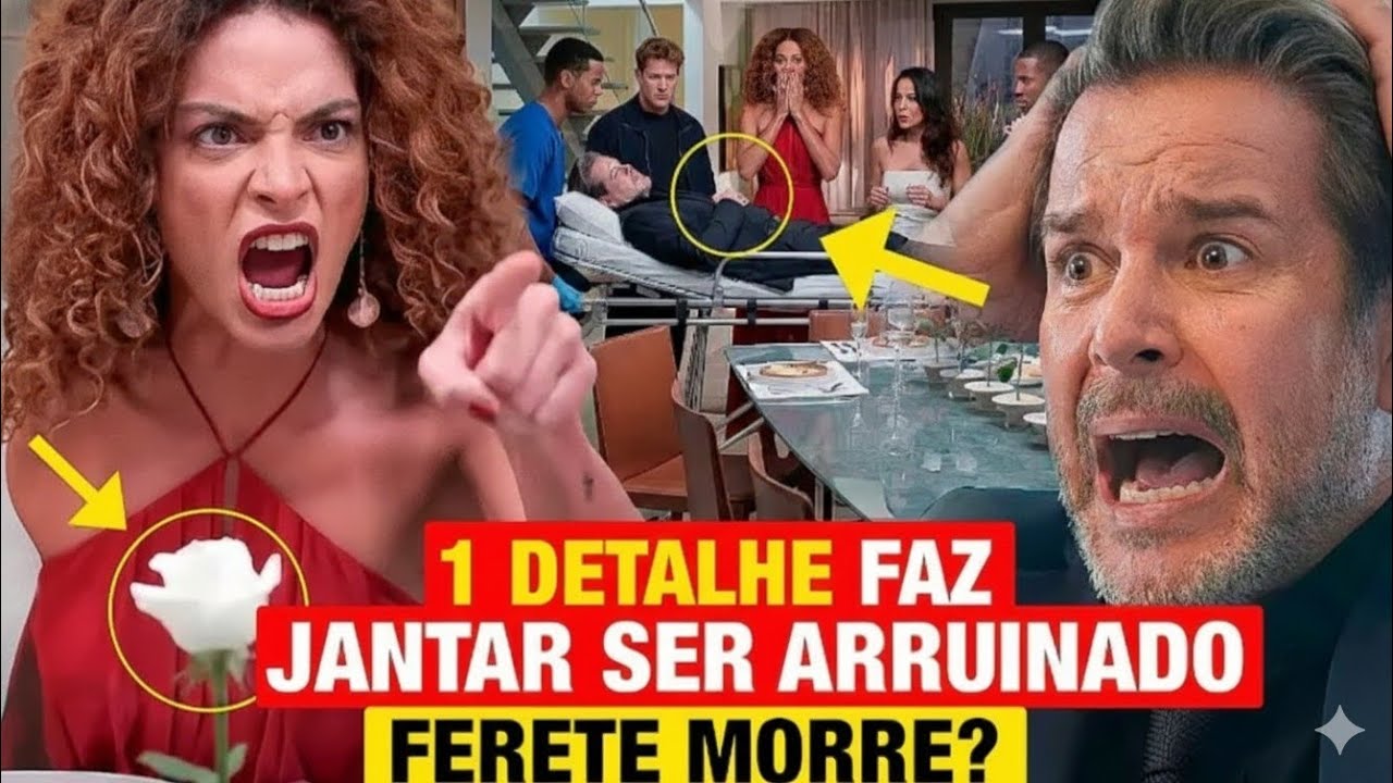 TRÊS GRAÇAS  SÁBADO 24/01:  Detalhe faz VIVIANE ARRUINAR O JANTAR! Ferete conhece seu PIOR PESADELO 
