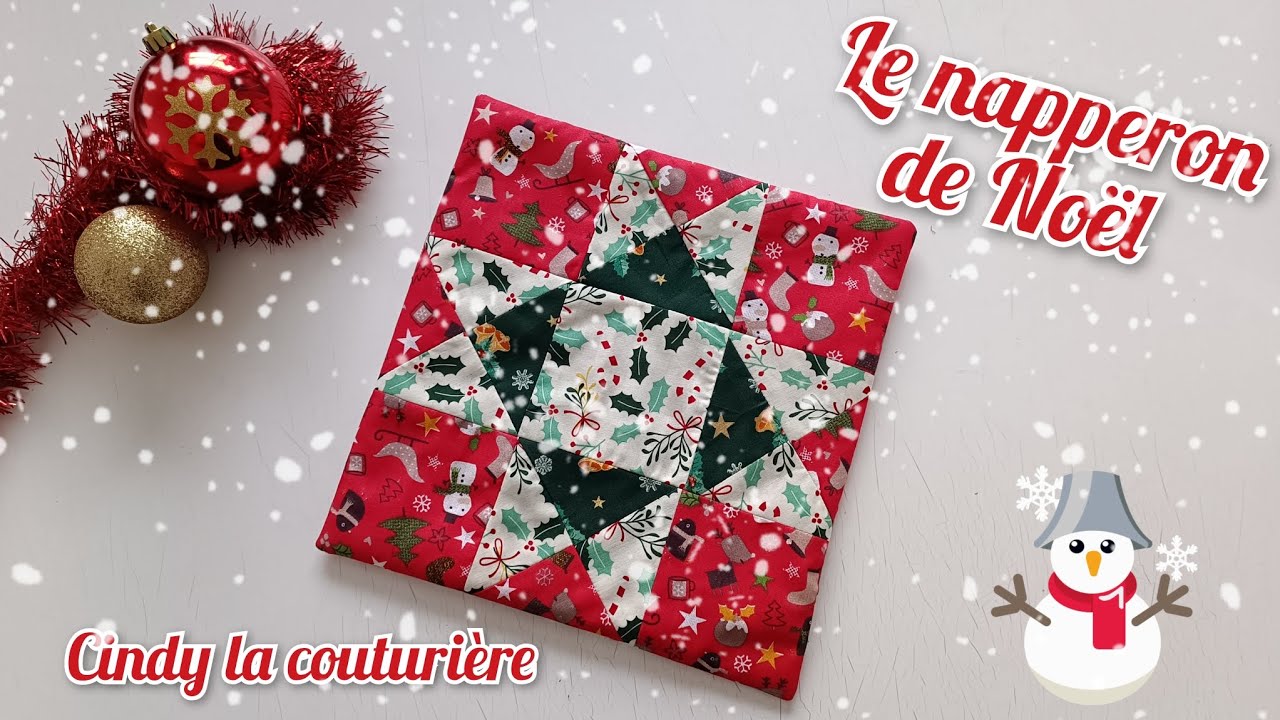 Tuto couture facile ~ Le napperon de Noël ~ patchwork Ohio star ~ Cindy la couturière
