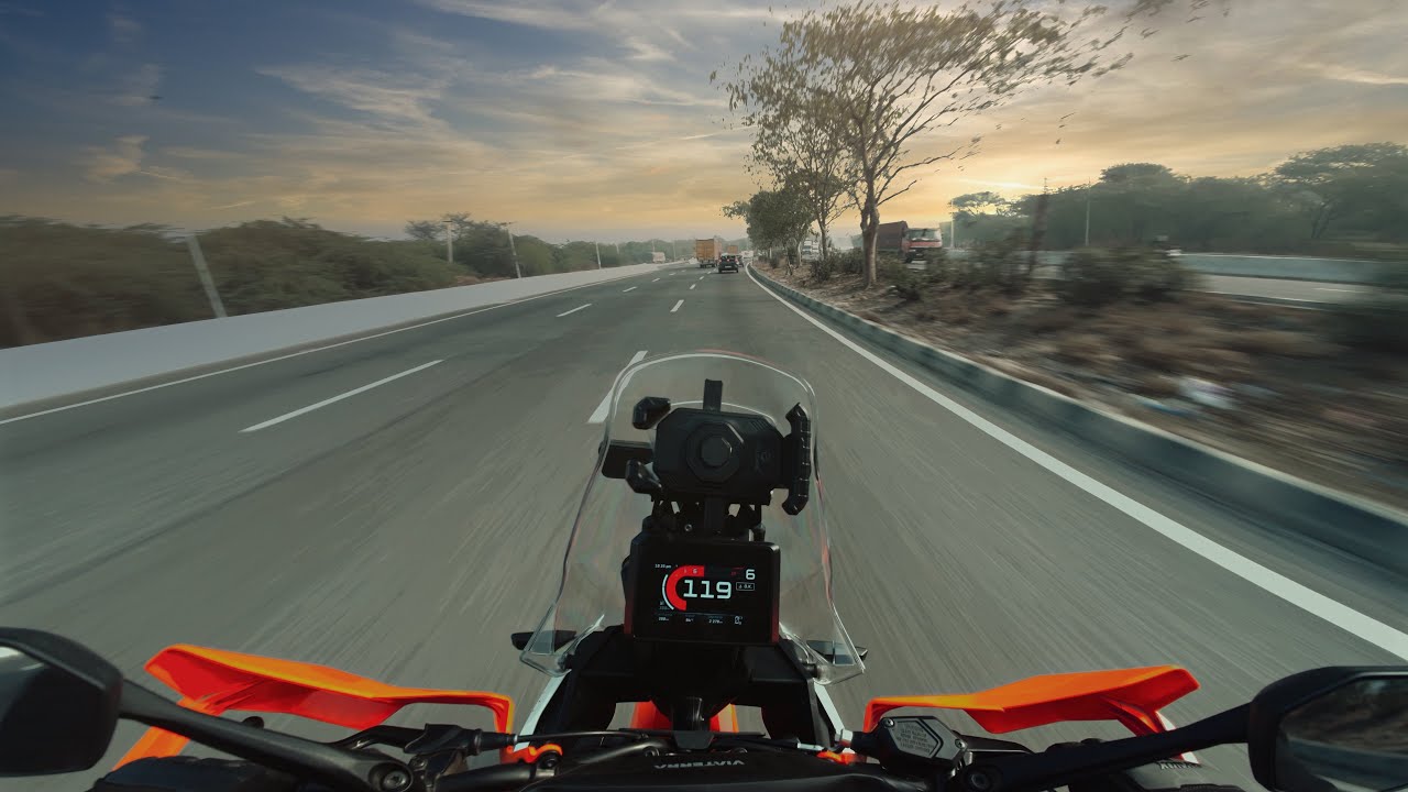 Мотоцикл KTM Adventure 390 сильно нагревается зимой при температуре -9 градусов.