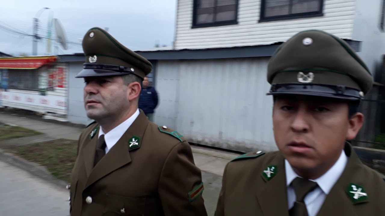 San José de la Mariquina: Izamiento de Pabellón en el marco dia del #Carabineros