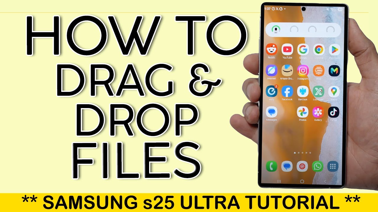 How to Drag and Drop Files From One App to Another on s25 Ultra 2025