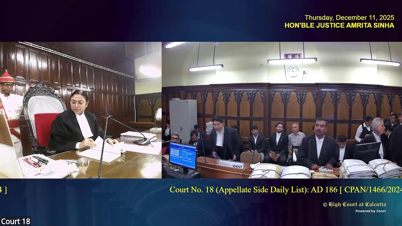 11 December 2025 | Court No. 18 | Live Streaming of the Court proceedings