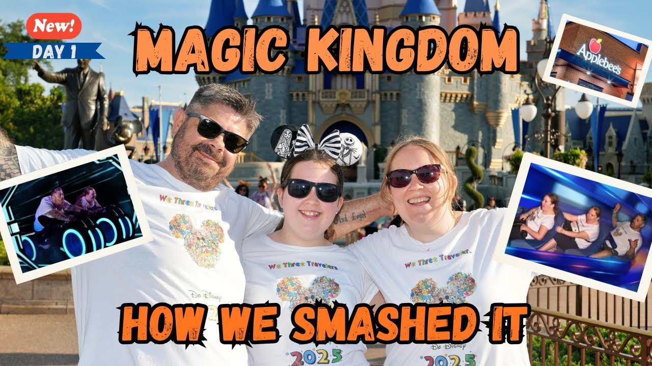 Orlando Walt Disney World Vlog Day 1- Smashing it at - Magic Kingdom - Walmart - Applebee's