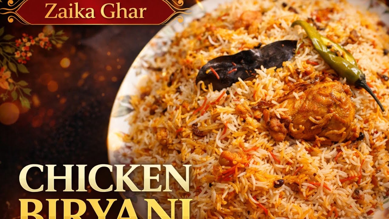Chicken biryani recipe |easy recipe |biryani recipe |recipe by zaika ghar