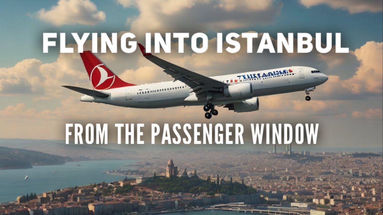 Flying into Istanbul international Airport From the Passenger Window