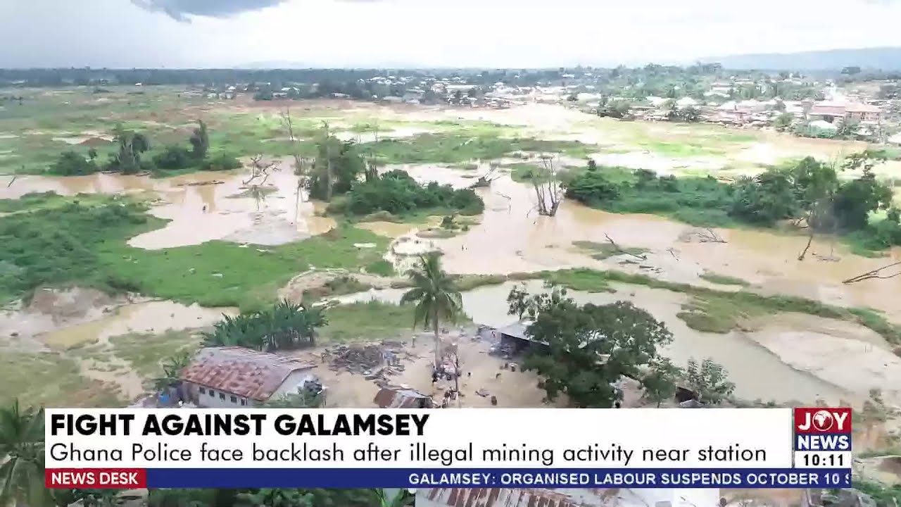 Fight Against Galamsey: Ghana Police face backlash after illegal mining activity near the station