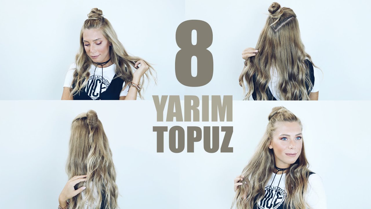 Pratik ve Hızlı Yarım Topuz Modelleri | Saç Modelleri
