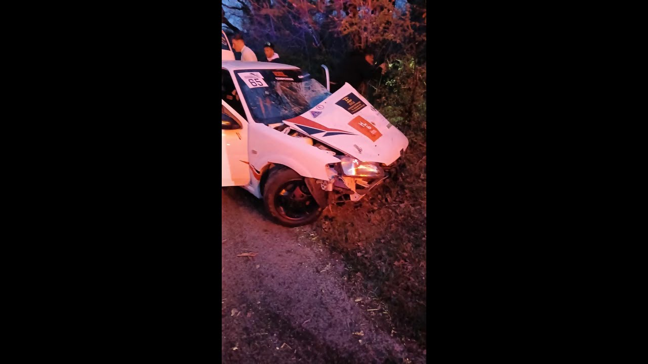Crash rallye du Quercy 2025 Camera Embarquée équipage OUTZEKHOVSKY Alexander/Maximilian