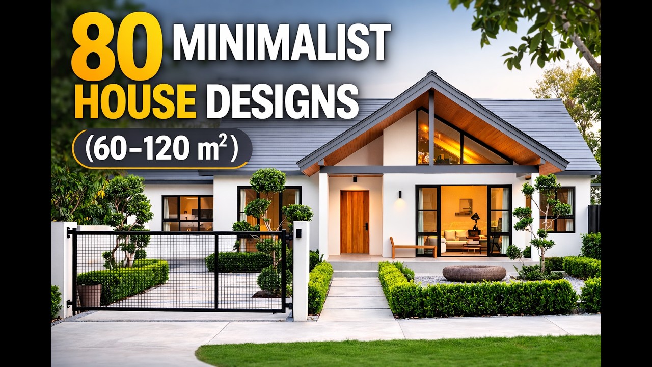 80 Minimalist House Designs (60–120 m²) | Beautiful Small Modern Homes