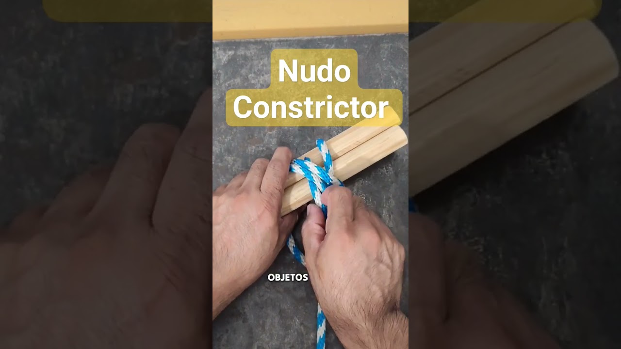 Nudo constrictor, as&iacute; lo puedes hacer. #hogar #nudos #amarres