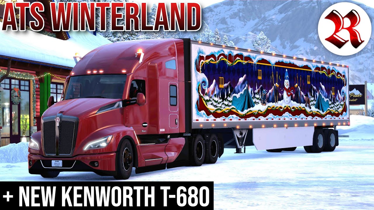 NEW Kenworth T-680 and Winterland Snow Map! | American Truck Simulator