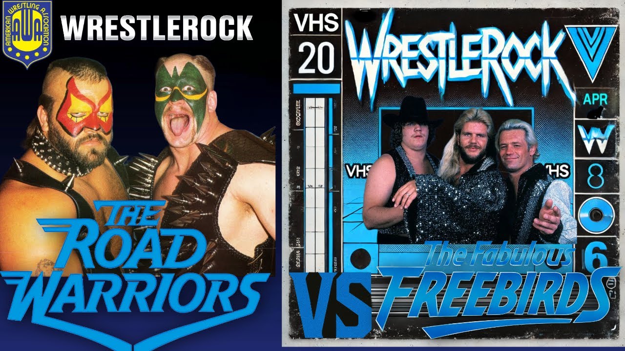 AWA WrestleRock 86 - The Road Warriors vs The Fabulous Freebirds