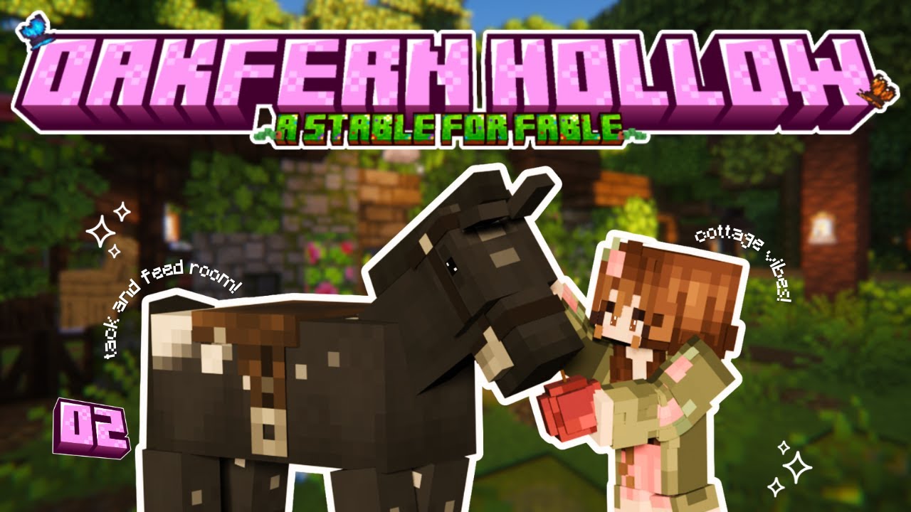 A COZY Stable for my Horse | Oakfern Hollow - Minecraft | Episode 02 🌿