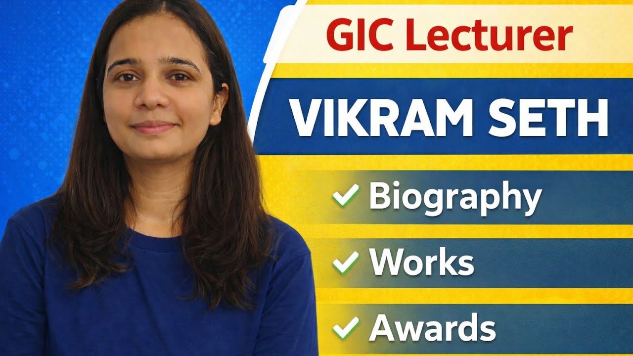 Vikram Seth Biography | Major Works & Awards | GIC Lecturer English Literature