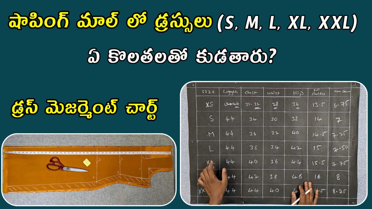 భుజం కొలత మీదనే డ్రస్ ఫిట్టింగ్ ఆధారపడి ఉంటుంది /kurti Cutting size chart/ women dress size chart