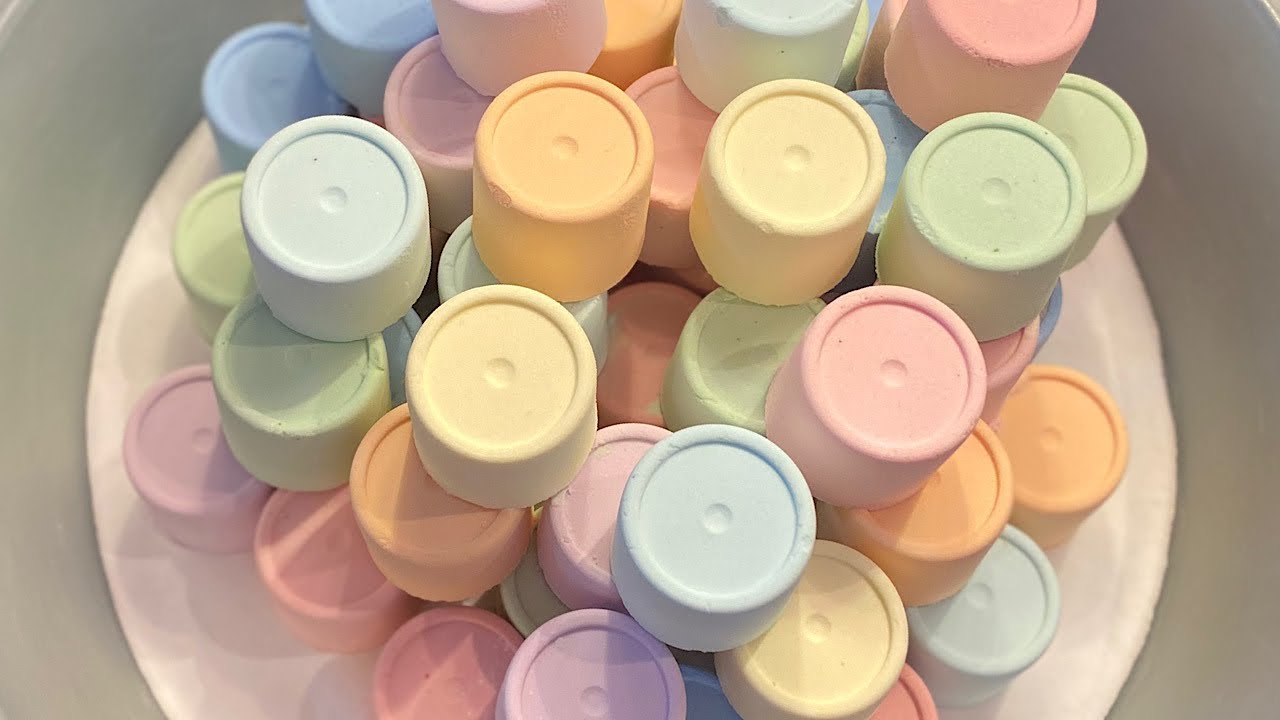 ASMR | baking soda colors 🌈