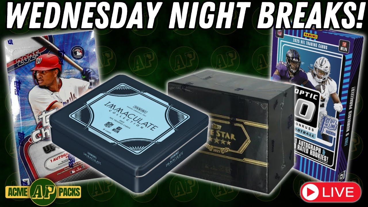 Wednesday Night Sports Card Breaks! Optic FOTL, Immaculate, & Five Star Baseball!