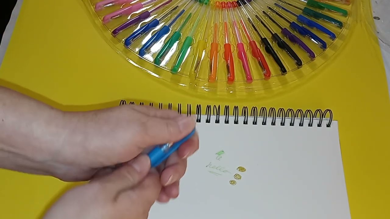 Hobby Lobby Christmas Crafts Gel Pens Testing. #hobbylobby #gelpens #unboxing