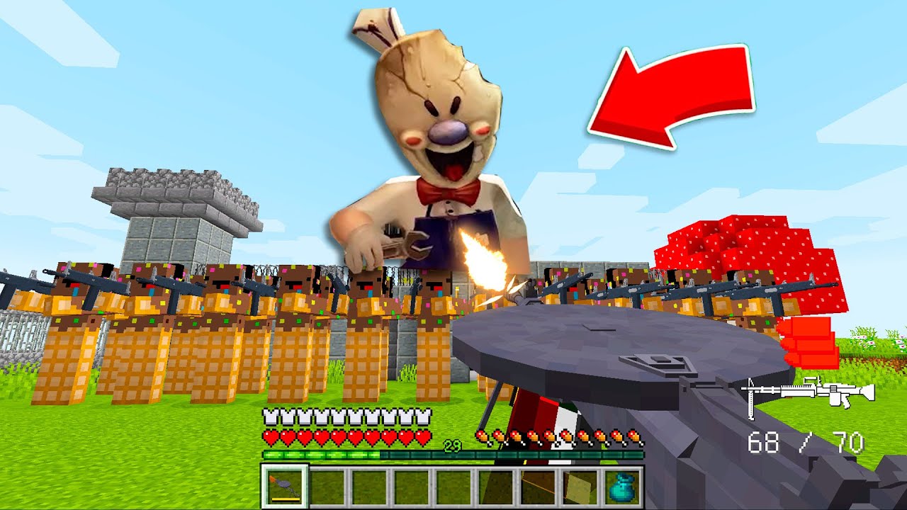ЗЛОЙ МОРОЖЕНЩИК ЗАХВАТИЛ БАЗУ СОЛДАТ В МАЙНКРАФТ ! Алексбой Minecraft