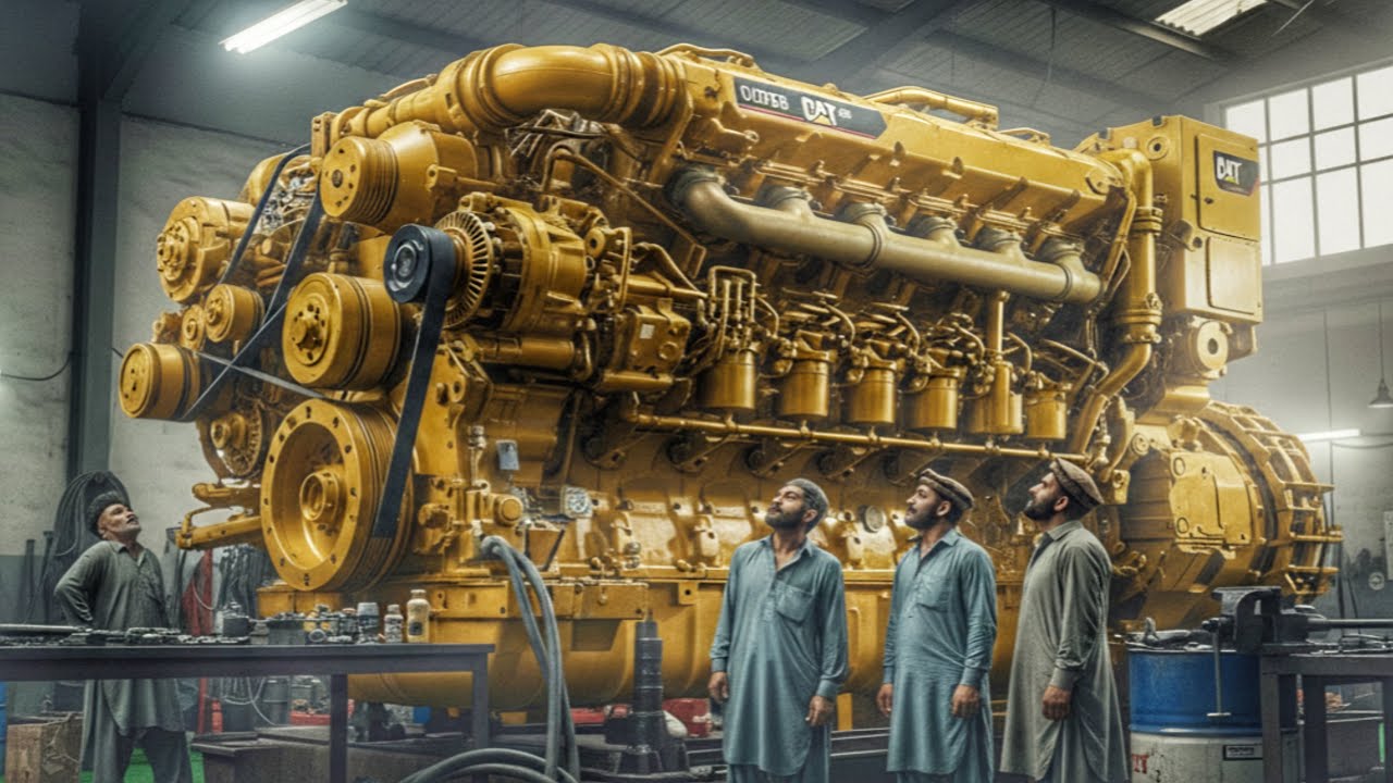 Massive Caterpillar Engine Build | Heavy Machinery Workshop Pakistan 