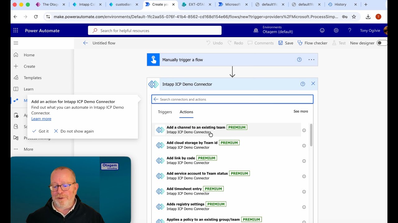 Setting up the Intapp ICP Platform API Connector for use within Microsoft Power Automate