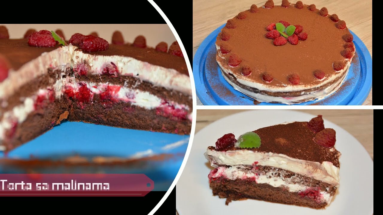 Predivna,sočna i brza torta sa malinama Saftiger und schneller Kuchen mit Himbeeren